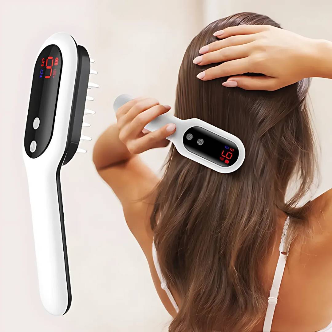 RevitalHair Elektrisk Hårkam for Hårvekst | Anti Hårtap Enhet - for Hårtynning - Hodebunnsmassasje - Hårvekst Skanto