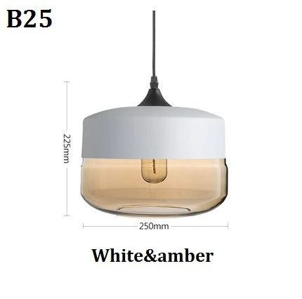 Skanto | EternaGlow Pendellampe laget av Glass og Tre | Elegant Design for Ditt Hjem