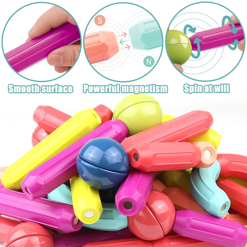 Kreativ magnetisk byggeklosssett Skanto