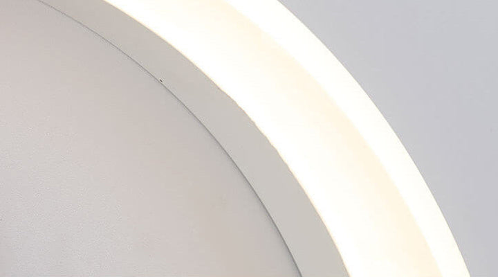 Skanto | Lumoshelf LED Vegglampe | Massiv Trematerial med Hylle | Rund Vegglampe | Varm & Hvit Lys