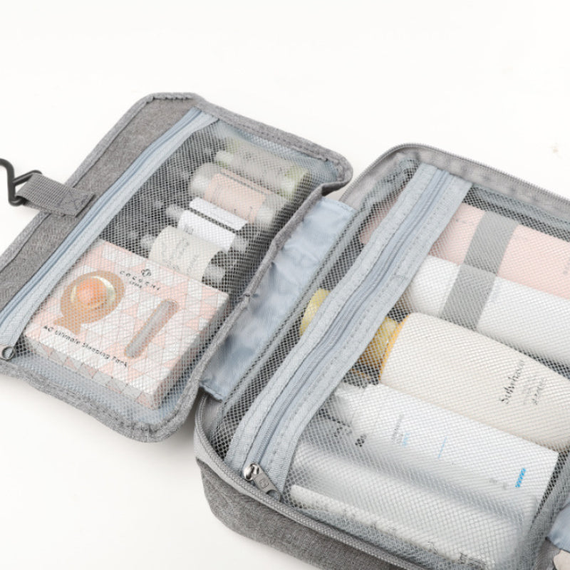 Skanto | Travelique Reiset kosmetikkorganisator | Kompakt & Vannavvisende | Med 4 Rom & 360° Hake | For Kvinner & Menn