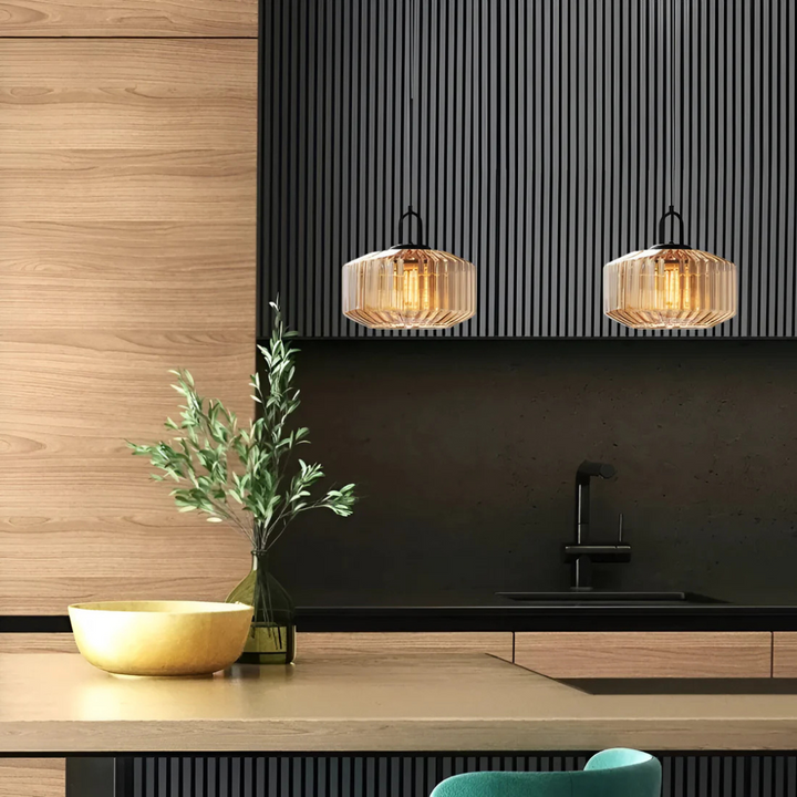 Skanto | Retro Farget Glass Pendellampe