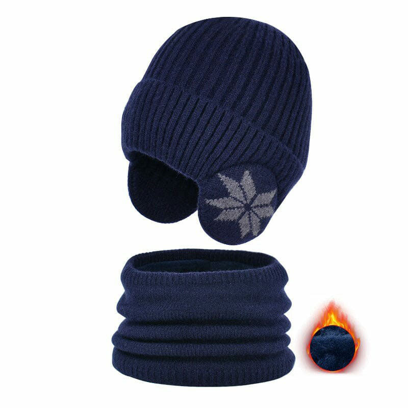 Skanto | Vinter Beanie Hue Skjerf Sett Varm Strikket Hue