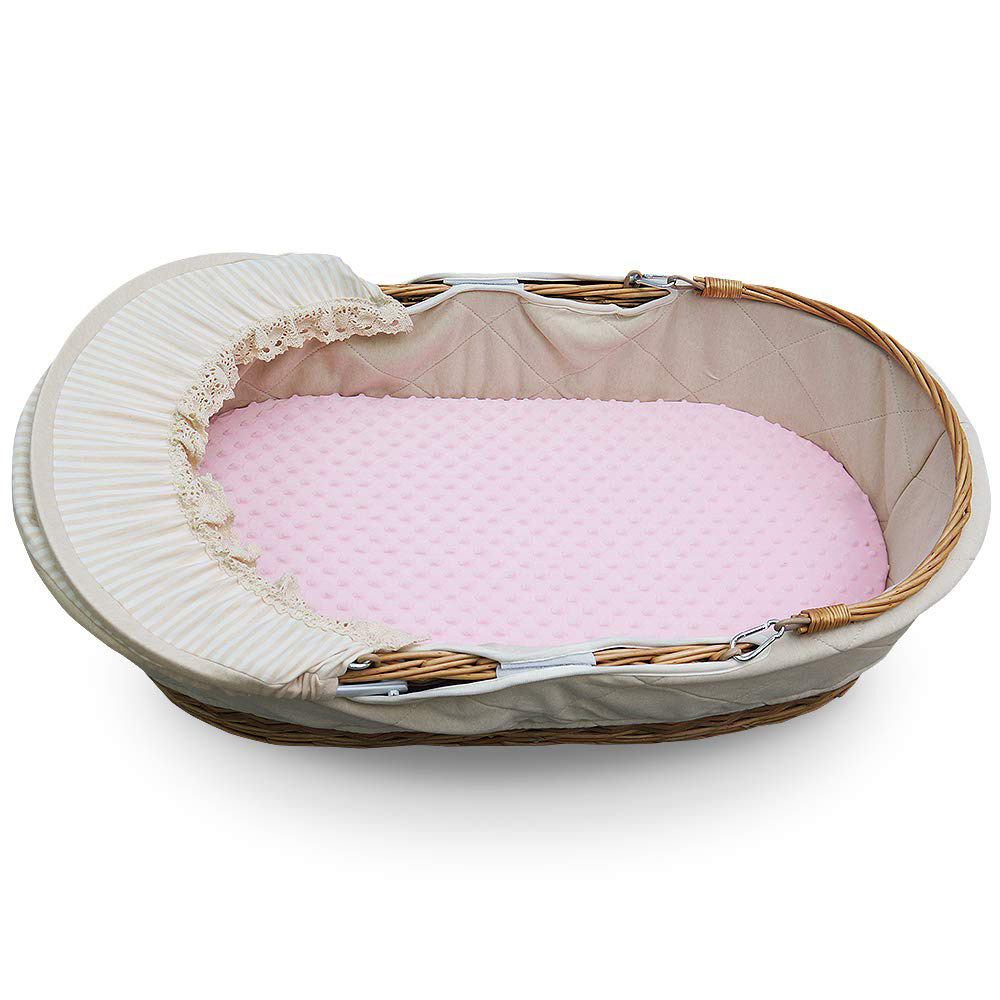 Norvo | Moses kurv madrassdeksel – Myk & Antiskli deksel for babykurv madrass