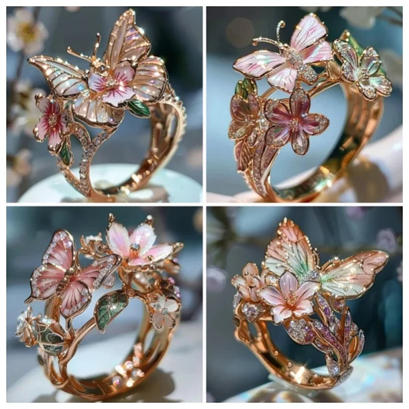 Butterfly flower ring | Skanto