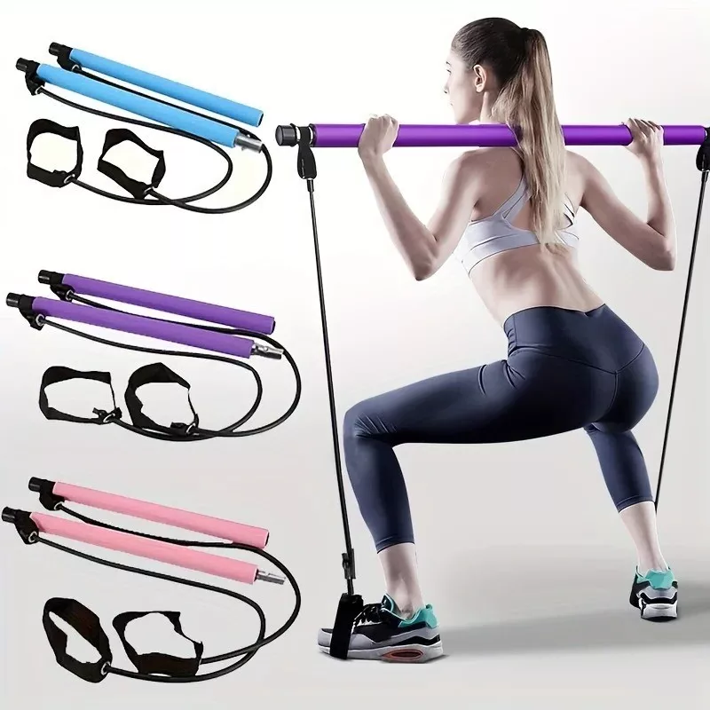 Skanto | Multi-Funksjonell Pilates Bar – Hjemmegym & Motstandstrening Kit