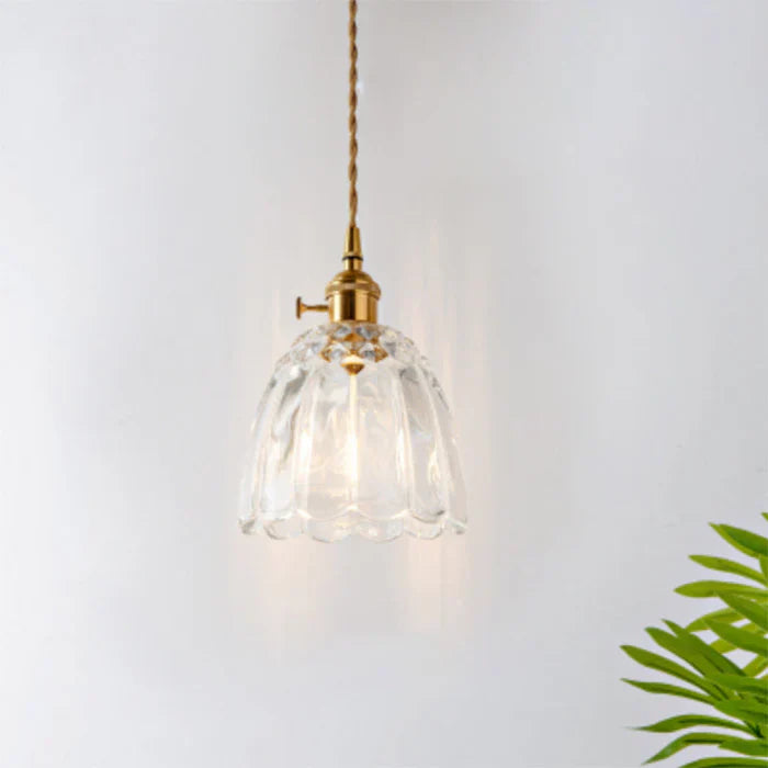 OpulentGlow Pendel – Elegant Glass Henge Lamp Skanto