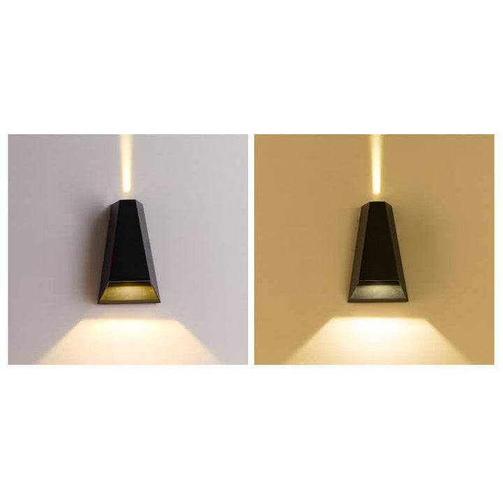 Moderne Kreativ Trapezform Opp og Ned Opplyst LED Utendørs Vegglampe | Skanto