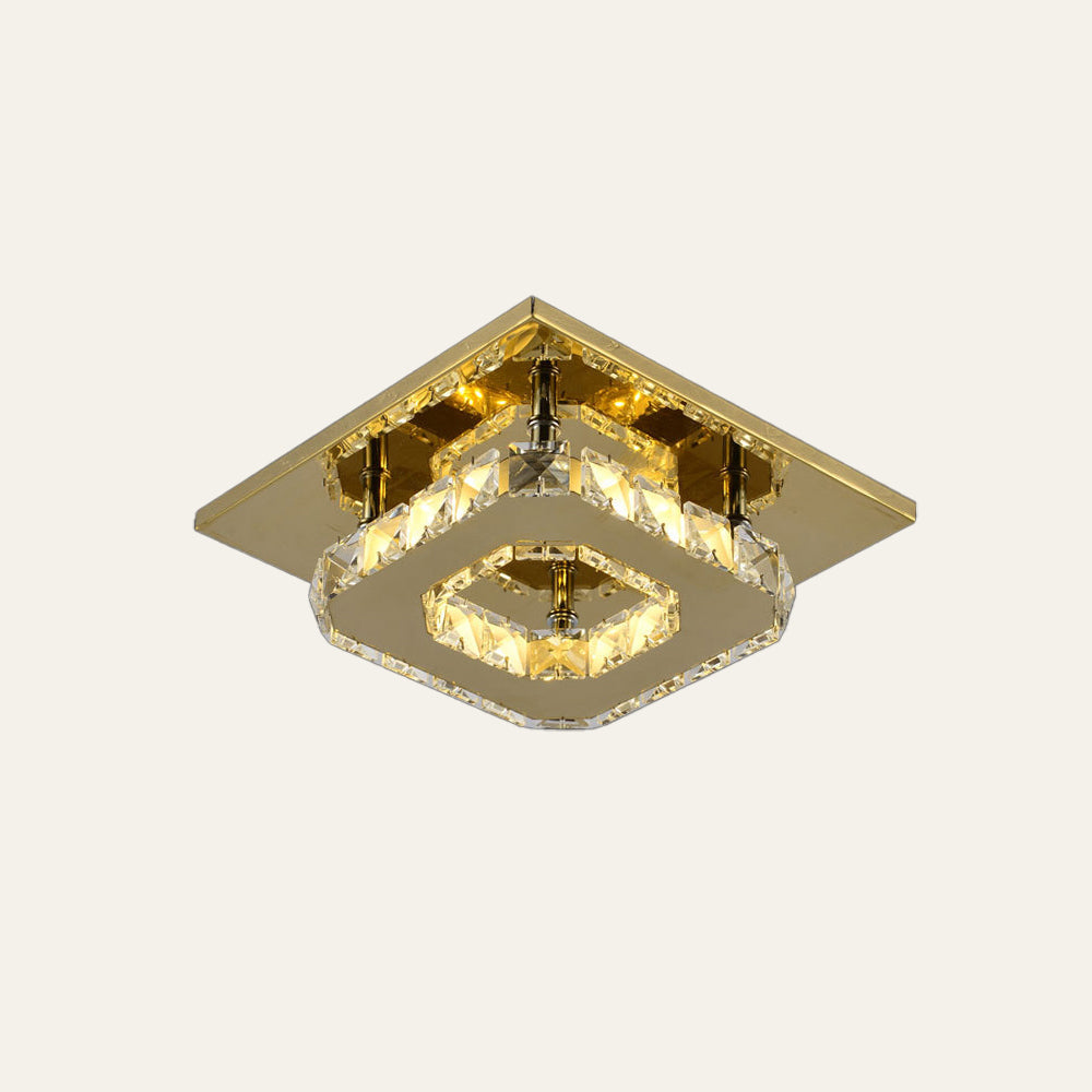 Moderne LED-Deckenleuchte med Kristalloptik