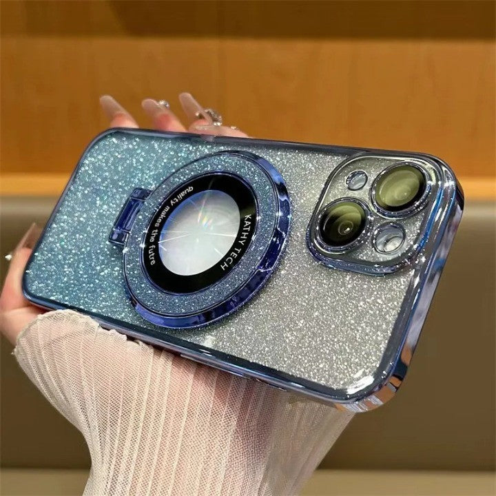 Skanto | Glitter Magnetisk Ring Stativ Telefon Etui