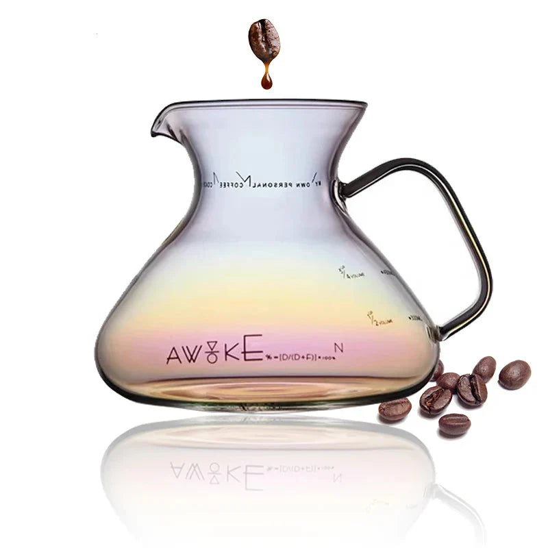 15oz Glass Pour Over Coffee Server Heat-Resistant Drip Brewing Carafe | Skanto