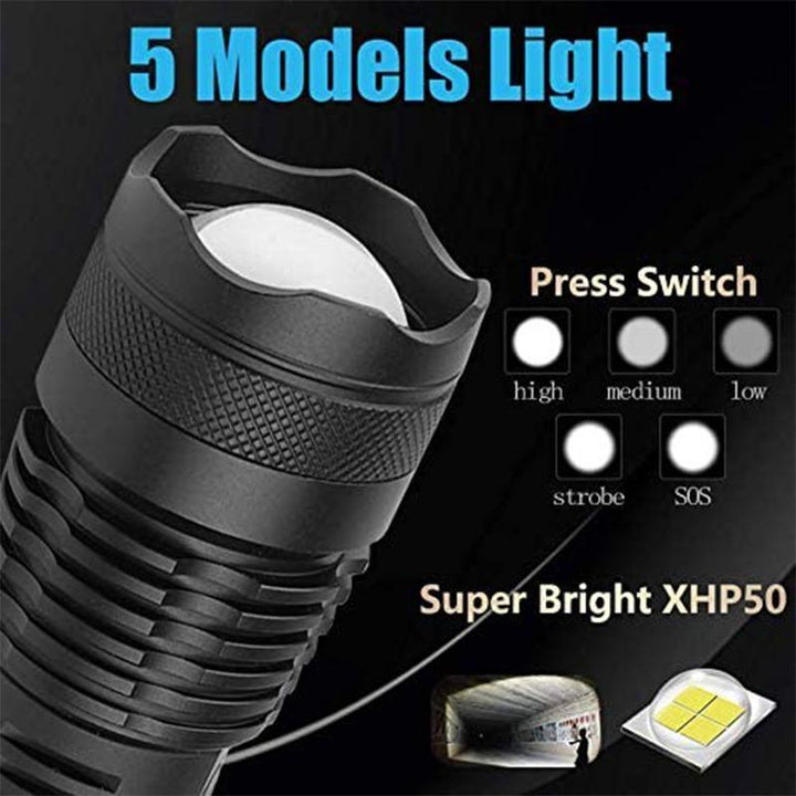 Skanto | USB-lading Vanntett P50 LED-lommelykt