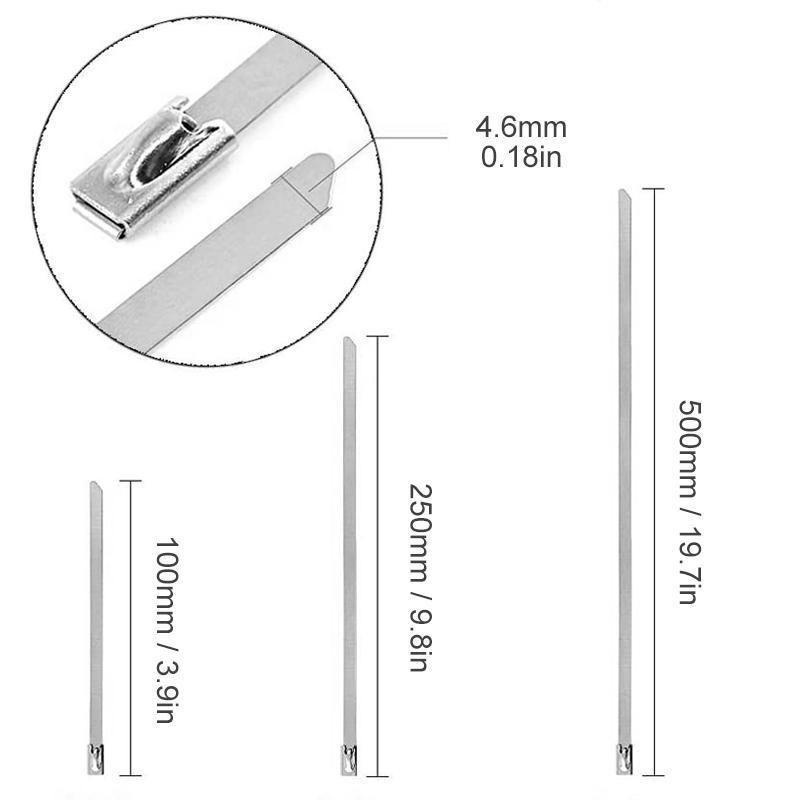 Skanto | Multifunksjonell Låsbar Kabel Metall Zip Bånd