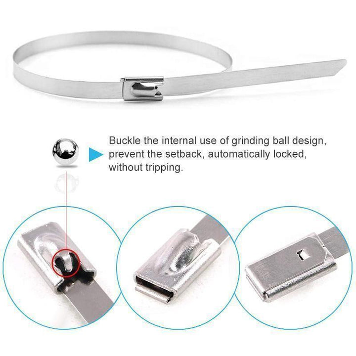 Skanto | Multifunksjonell Låsbar Kabel Metall Zip Bånd
