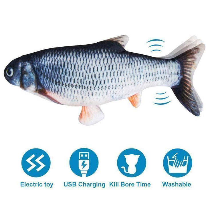 Skanto | Plush Simulering USB Lading Katt Fisk Leke