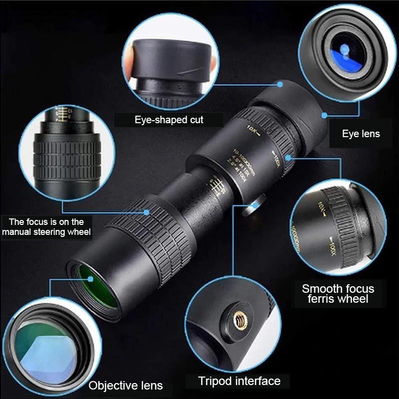 Skanto | 4K 10-300X40mm Super Telefoto Zoom Monokular Teleskop