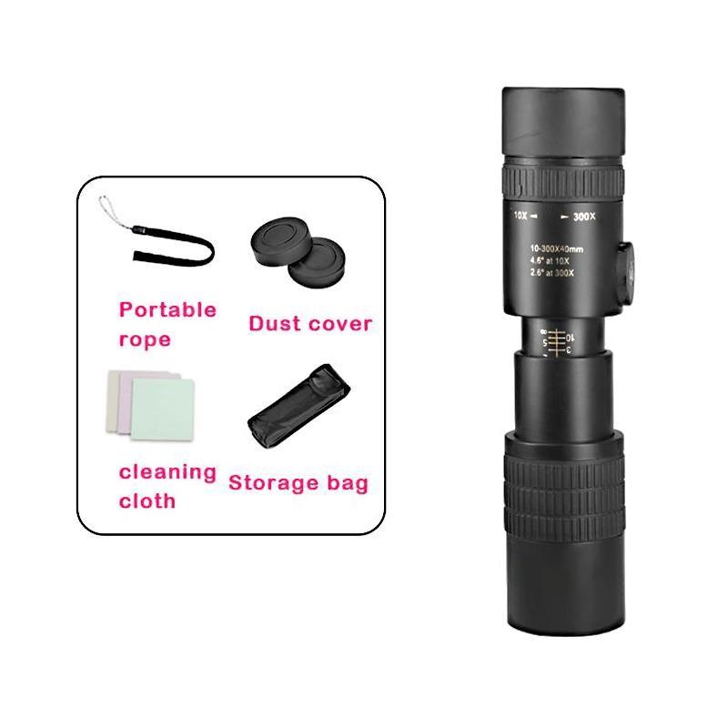 Skanto | 4K 10-300X40mm Super Telefoto Zoom Monokular Teleskop