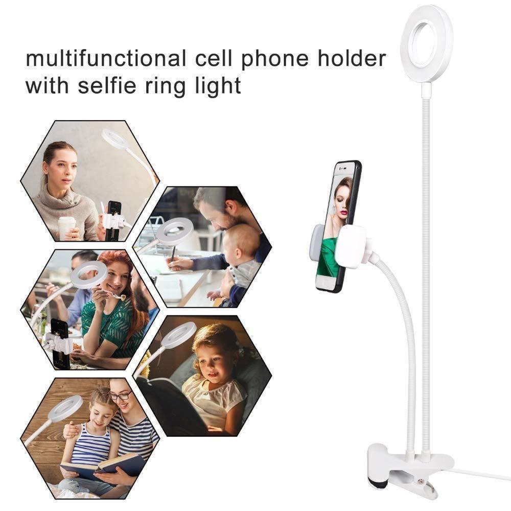Skanto | Selfie Ring Light med mobiltelefonholder stativ