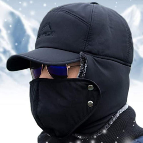 Skanto | Super Varm Vindproof Lue Med Øreflappmaske