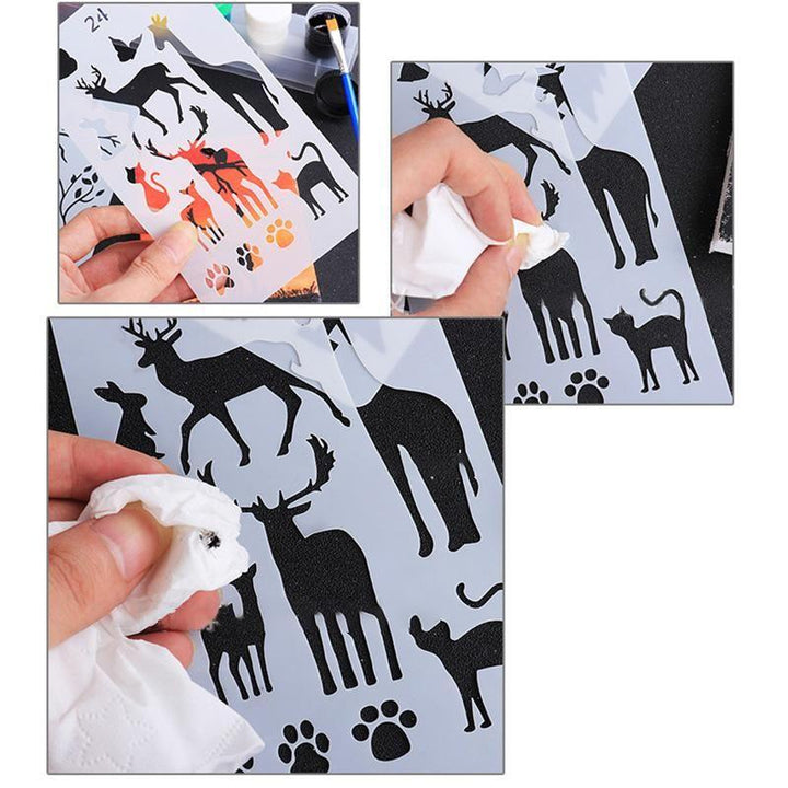 Skanto | Hurtigtegning Maler for Stencil Art (12 Ark/Sett)