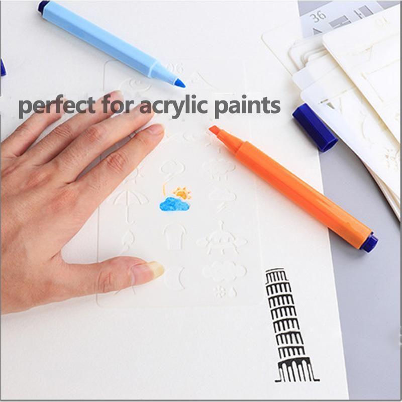 Skanto | Hurtigtegning Maler for Stencil Art (12 Ark/Sett)