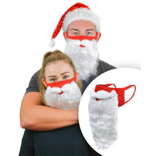 Skanto | Santa Beard Face Mask Kostyme (2 stk i ett sett)