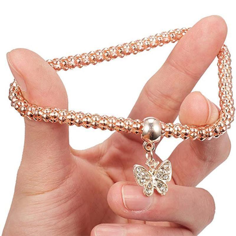 Skanto | Charm Rhinestone Popcorn Armbånd