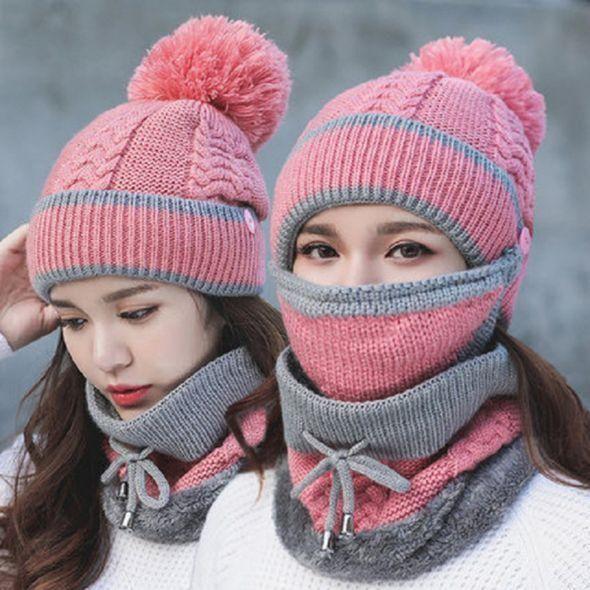 Skanto | 3PCS Kvinner Vinter Halssett