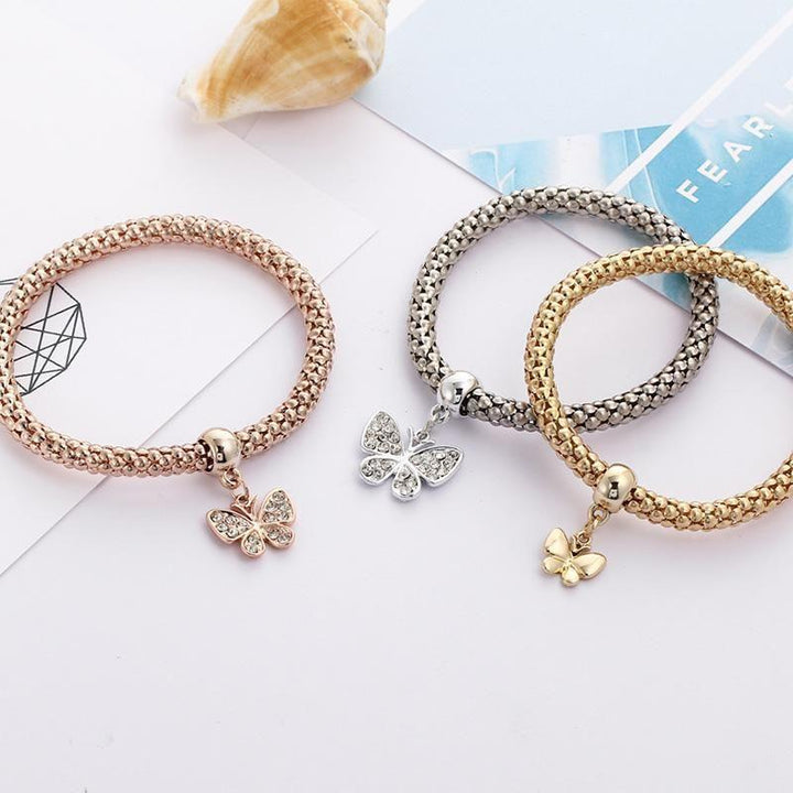Skanto | Charm Rhinestone Popcorn Armbånd