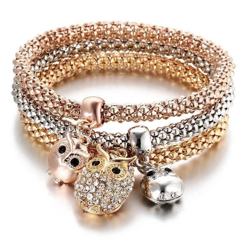 Skanto | Charm Rhinestone Popcorn Armbånd