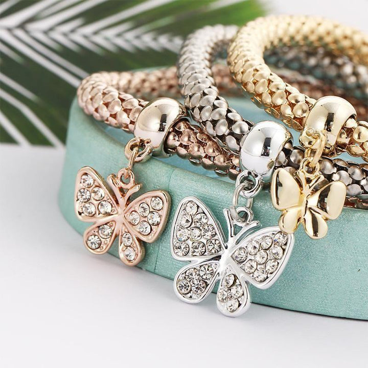 Skanto | Charm Rhinestone Popcorn Armbånd