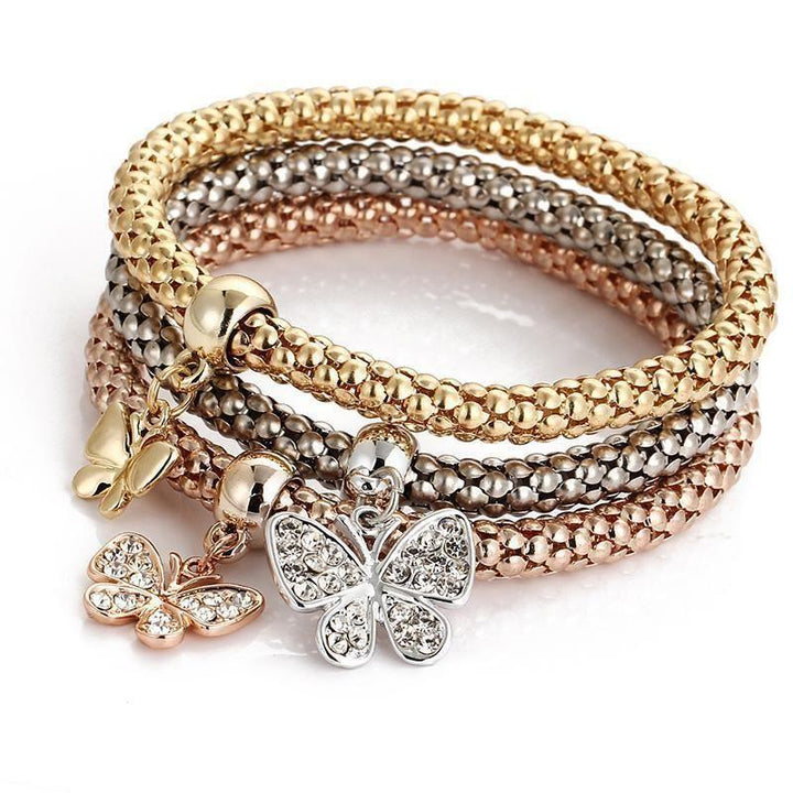 Skanto | Charm Rhinestone Popcorn Armbånd