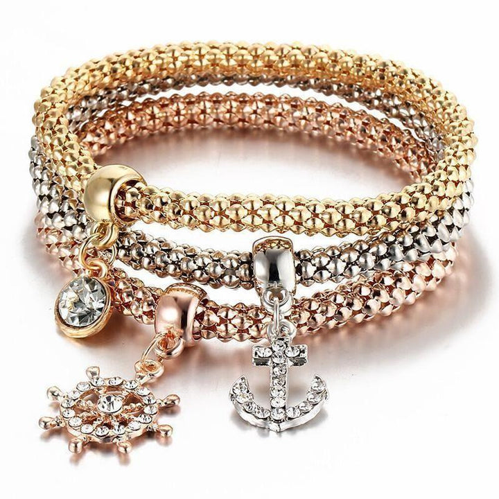 Skanto | Charm Rhinestone Popcorn Armbånd