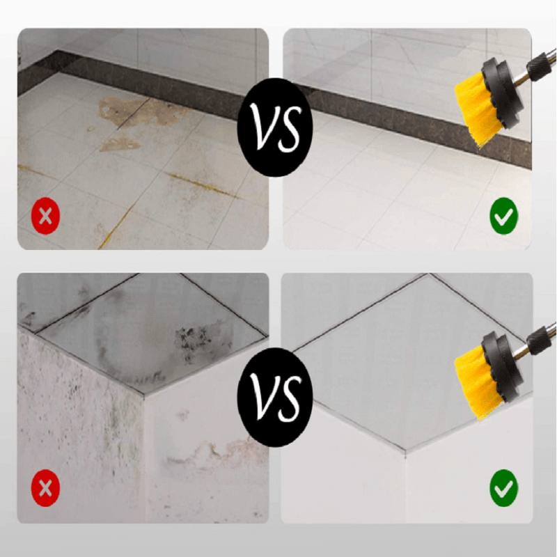 Norvo | Bad Gulv Kjøkken Bil Vedlikehold Rengjøringsbørste, Trådløs Bormaskin IKKE Inkludert