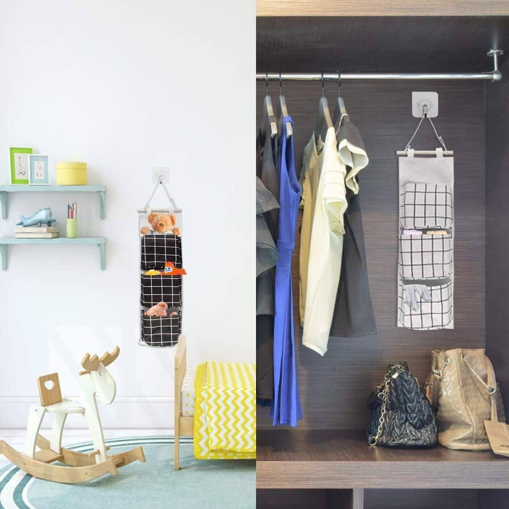 Skanto | 3-pakning vegghengt oppbevaringspose organizer