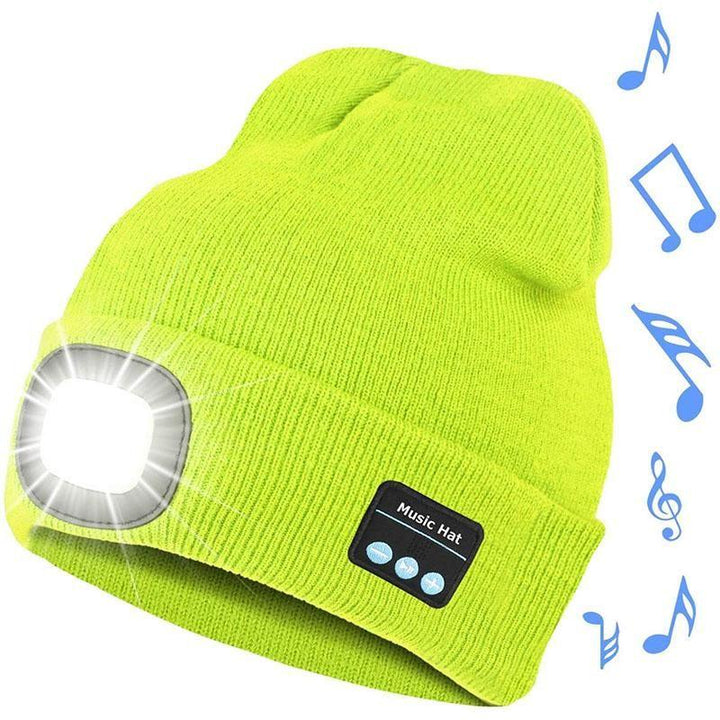 Skanto | Oppgradert Unisex Musikalsk Bluetooth LED Lue