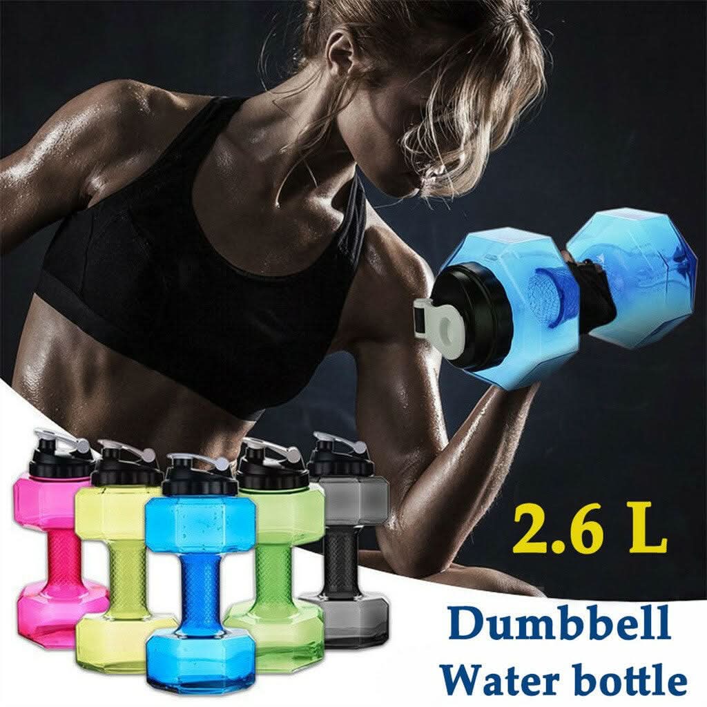 Norvo | Dumbbell vannflaske 550ml for fitness & hverdagsliv | 2-i-1 design