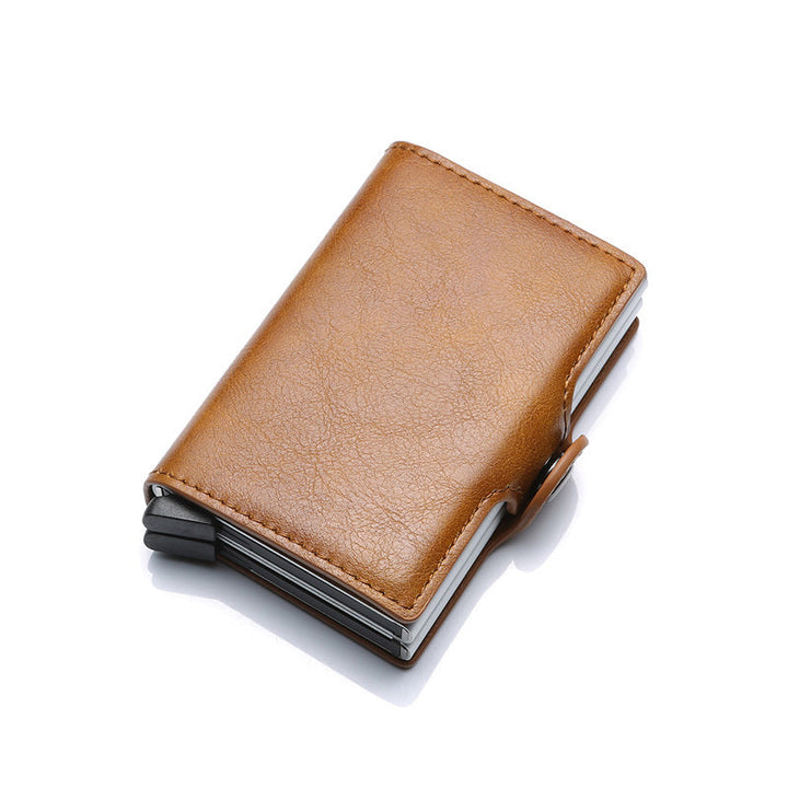 RFID lærvewallet med pengeklemme. | Skanto