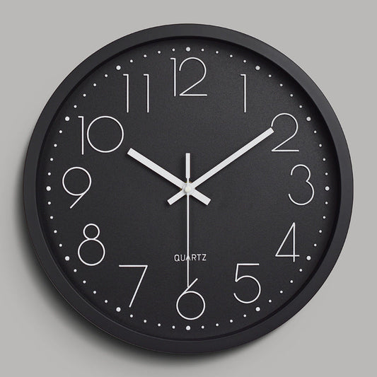 Norvo | Enkel Design 3D Stille Klasseromsveggklokke 30 cm