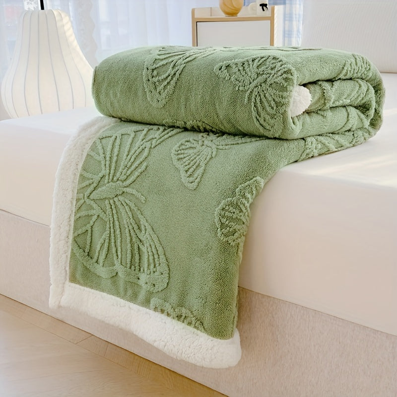 Cozy Luxe – Myk Fleece Teppe med Sommerfugl Design Skanto