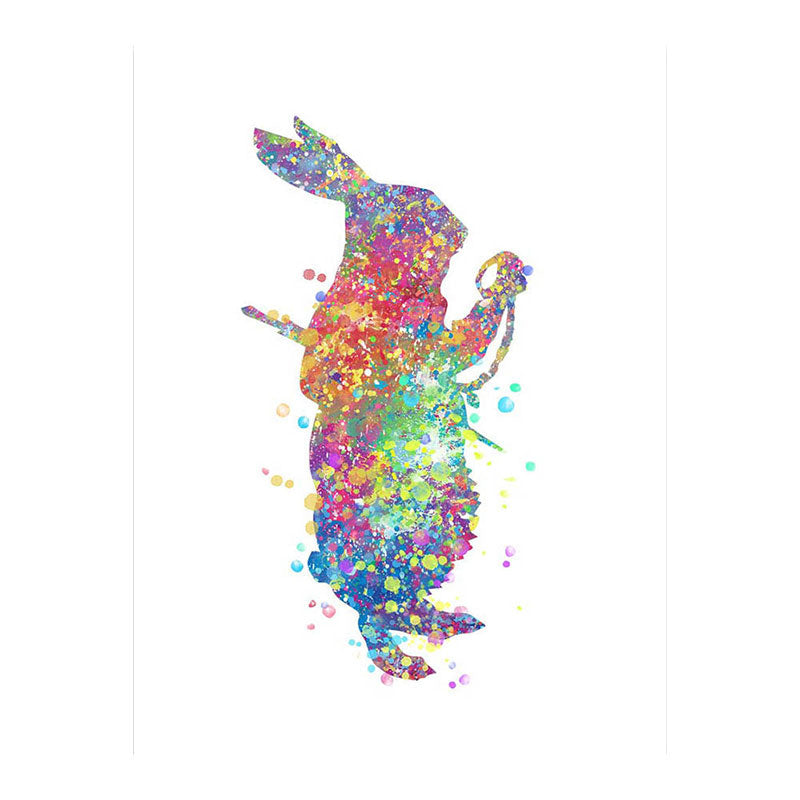 Norvo | Barne Stil Dansere Lerretskunst Multicolor Teksturert Veggdekorasjon for Stuen