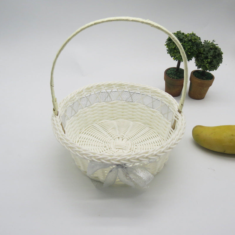 Dame Elegant Kurv med flettet design Skanto