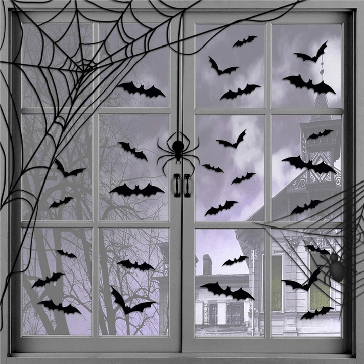 Skanto | Veggklistremerker 3D Halloween Flaggermus Dekorsett