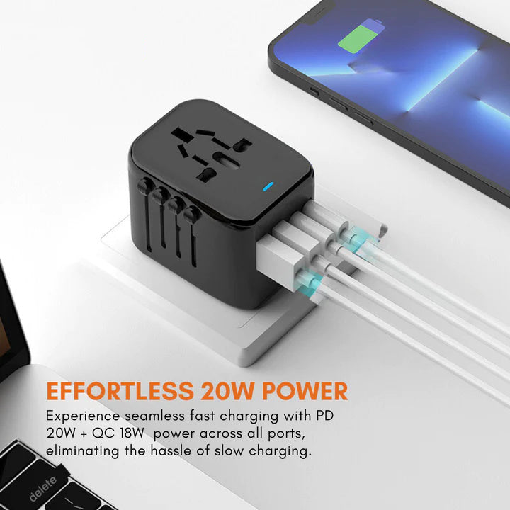 Universell 100V-220V smart reiseadapter spenningsomformer