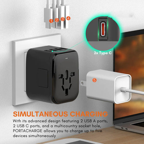Universell 100V-220V smart reiseadapter spenningsomformer