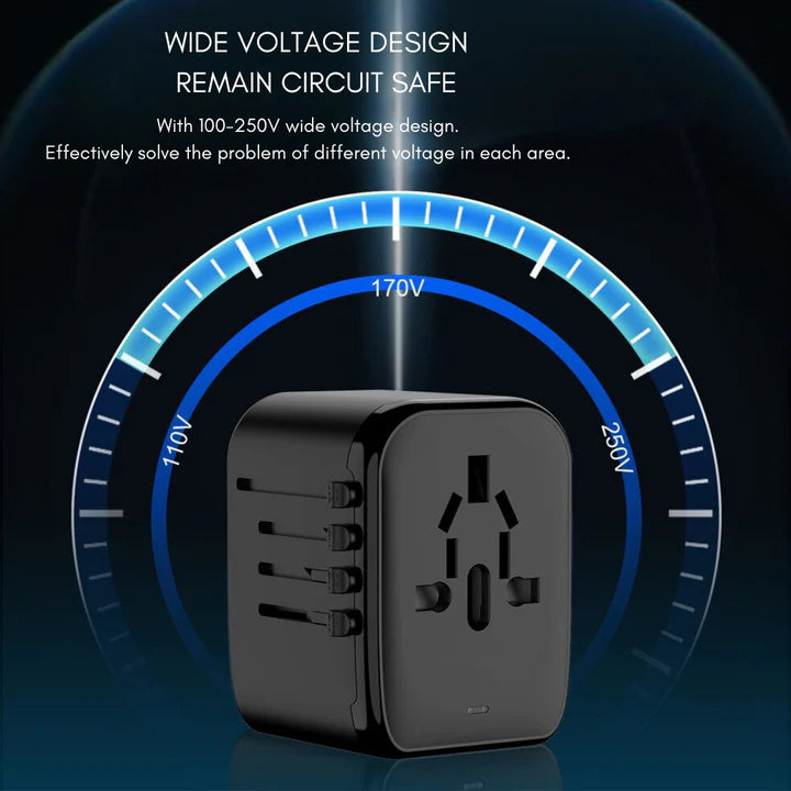 Skanto | Universal 100V-220V Smart Travel Adapter Spenningskonverter