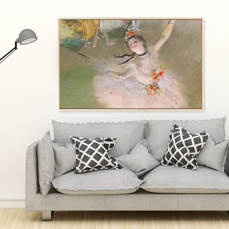 Norvo | Degas dansende ballerina maleri i hvit retro stil veggkunsttrykk for soverommet