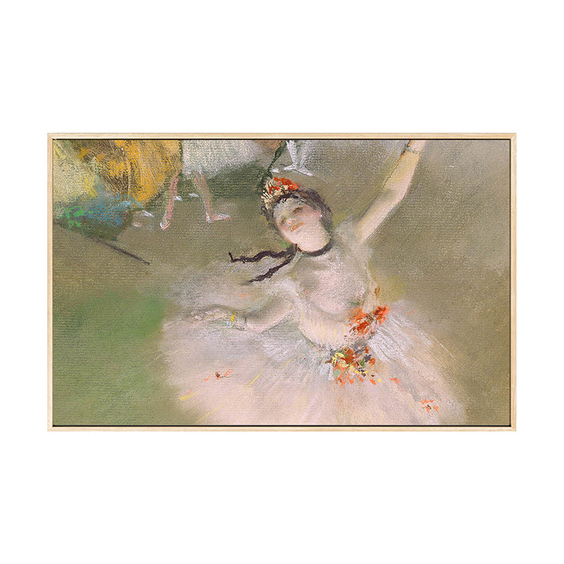 Norvo | Degas dansende ballerina maleri i hvit retro stil veggkunsttrykk for soverommet