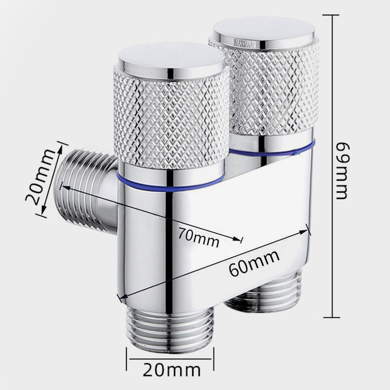 Skanto | 1/2" vinkelventil med dobbel bryterutgang