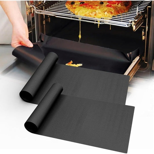 Norvo | 2-pakning Premium Tyngdeovn Matter - Non-stick, BPA- & PFOA-fri, Varmebestandig | Enkelt å rengjøre, 16x24 tommer tykke ovnmatter for elektriske, gass-, brødrister-, konveksjons-, mikrobølgeovner, grill | Holdbare BBQ-tilbehør